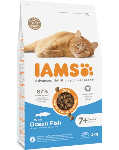 IAMS for Vitality Senior Cat Food with Ocean Fish 3 kg