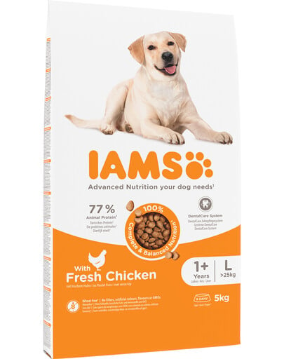 IAMS for Vitality für ausgewachsene Hunde großer Rassen mit frischem Huhn 5 kg