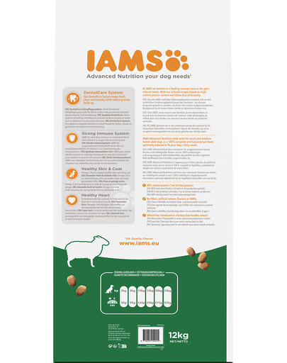 IAMS For Vitality Adult Small & Medium Breed Lamb 12 kg