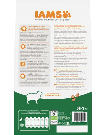 IAMS for Vitality für ausgewachsene Hunde großer Rassen mit Lamm 3 kg