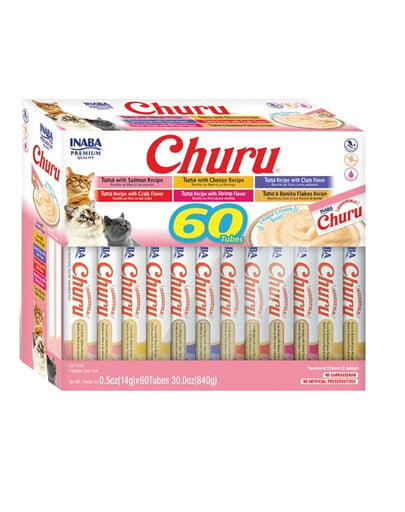 INABA Churu Varieties Tuna 60x14g Tunfisch für die Katze