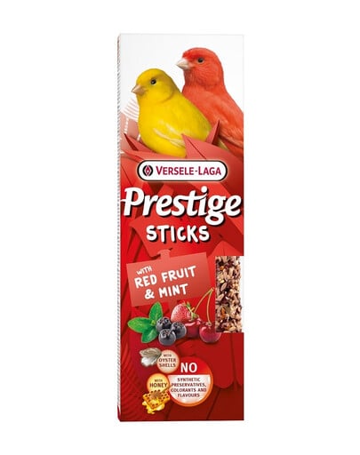 VERSELE-LAGA Prestige 2 Sticks mit roten Früchten und Minze für Kanarienvögel 60g