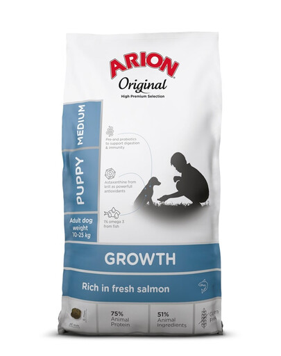 ARION Original Growth Puppy Medium Salmon Rice 2 kg