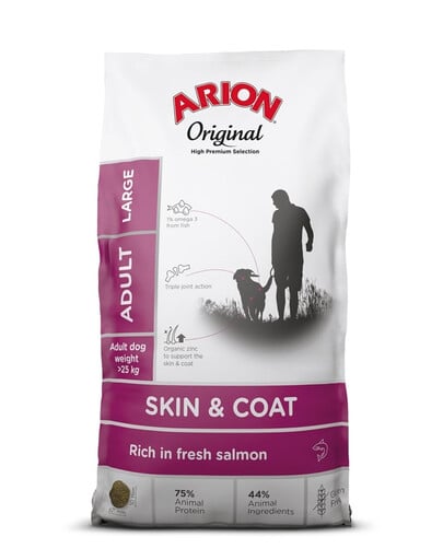 ARION Original Skin & Coat Adult Large Salmon Rice 12 kg