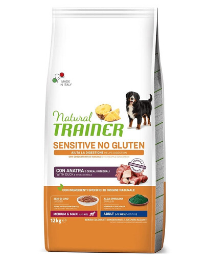 TRAINER Natural Sensitive No Gluten Medium Maxi Adult mit Ente 12kg