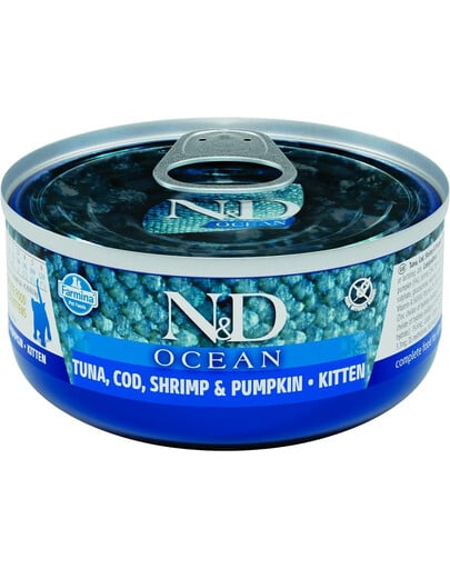 FARMINA N&D Ocean Cat Kitten Tuna, cod, shrimp, pumpkin 70 g