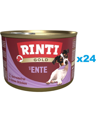 RINTI Gold Duck hearts Mini Entenherzen für kleine Hunderassen 24x185 g