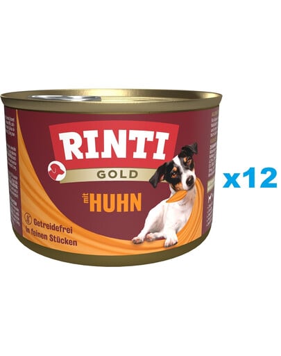 RINTI Gold Chicken Mini Huhn für kleine Rassen 12x185 g