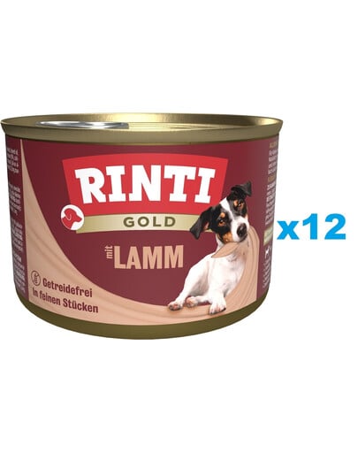 RINTI Gold Lamb Mini Lamm für kleine Rassen 12x185 g