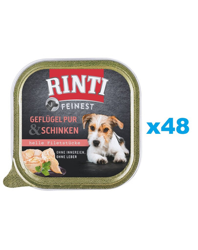 RINTI Feinest Poultry Pure&Ham Geflügel und Schinken 48x150 g