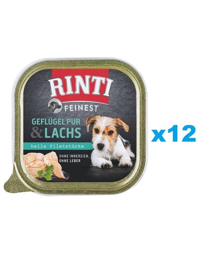 RINTI Feinest Poultry Pure&Salmon Geflügel und Lachs 12x150 g