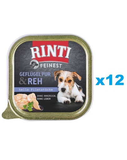 RINTI Feinest Poultry Pure&Deer Geflügel und Hirsche 12x150 g