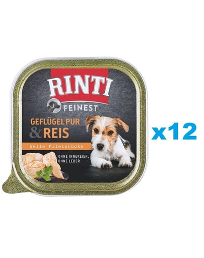 RINTI Feinest Poultry Pure&Rice Geflügel und Reis 12x150 g