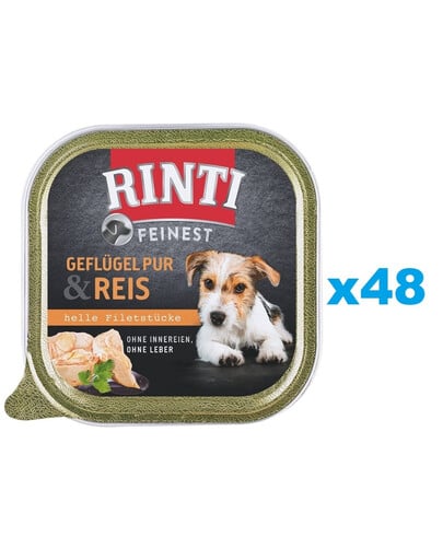 RINTI Feinest Poultry Pure&Rice Geflügel und Reis 48x150 g