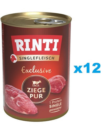 RINTI Singlefleisch Exclusive Goat Pure Monoprotein Ziege 12x400 g