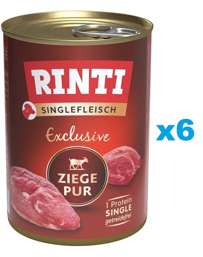 RINTI Singlefleisch Exclusive Goat Pure Monoprotein Ziege 6x400 g