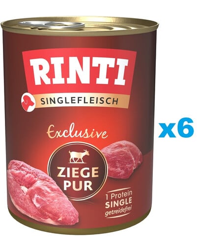 RINTI Singlefleisch Exclusive Goat Pure Monoprotein Ziege 6x800 g