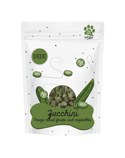 PAKA ZWIERZAKA PEPE Freeze-dried Gefriergetrocknetes Gemüse Zucchini für Hunde 20 g