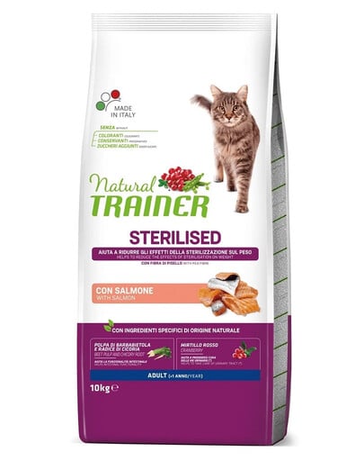 TRAINER Natural Cat Sterilised Adult mit Lachs 10kg