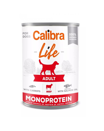 CALIBRA Dog Life Adult Beef with Carrots 400 g mit Rindfleisch und Karotten