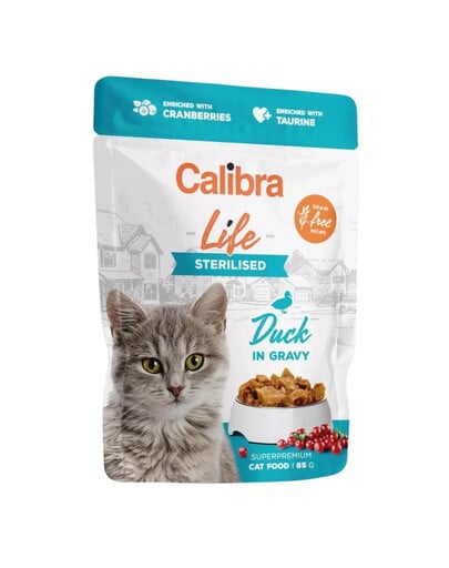 CALIBRA Cat Life Pouch Sterilised Duck in gravy 85 g