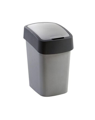 CURVER Mülleimer "FLIP BIN" 25 L silber/grau