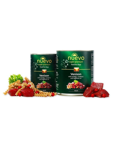 NUEVO Adult Hirschfleisch mit Makkaroni und Preiselbeeren 800 g