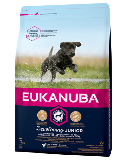 EUKANUBA Developing Junior Large Breed Chicken 3kg