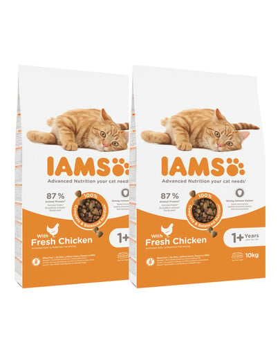 IAMS for Vitality mit Huhn für adulte Katzen 20 kg (2 x 10 kg)