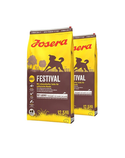 JOSERA Festival 2x12,5kg für wählerische erwachsene Hunde mit Sauce