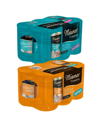 MIAMOR Trinkfein Suppe mit Huhn + Thunfisch für Katzen 12 x 135 ml