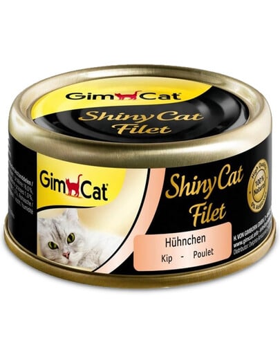 GIMCAT Shiny Cat Filet Chicken in Bulion 70 g Hühnerfutter in der Brühe