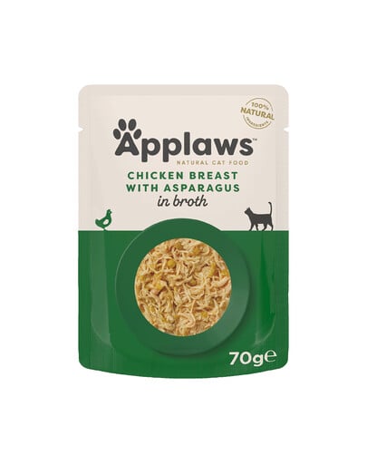 APPLAWS Cat Adult Pouch Huhn und Spargel in Brühe 70 g