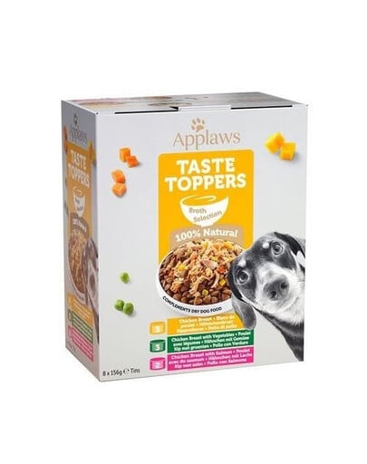 APPLAWS Dog Tin Broth Selection Multipack gemischte Aromen in Brühe für Katzen 32 x 156 g