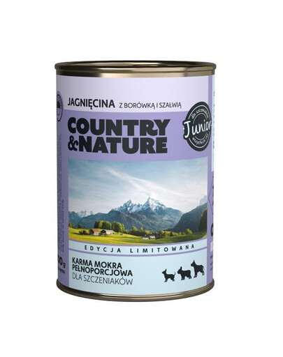 COUNTRY&NATURE Junior Getreidefreies Lamm-Welpenfutter 400 g