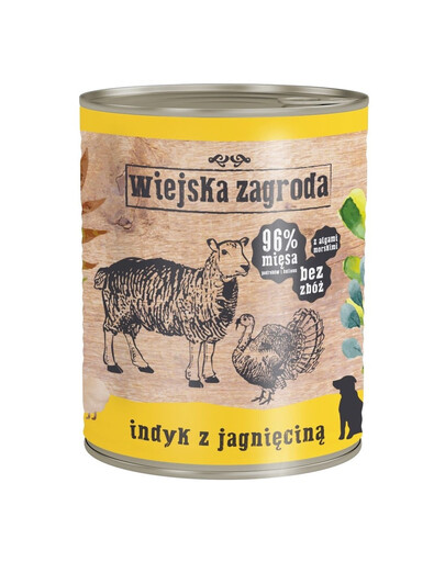 WIEJSKA ZAGRODA Pute mit Lamm 800 g getreidefreies Hundefutter