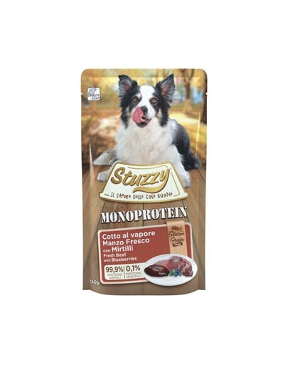 STUZZY Dog Monoprotein Grain&Gluten free frisches Rind mit Blaubeeren 150g