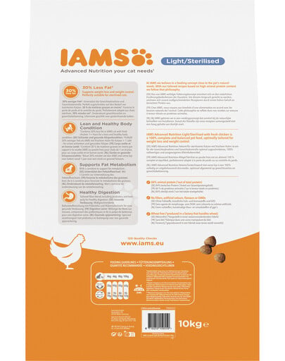 IAMS for Vitality Fettreduzierung bei erwachsenen Katzen nach der Sterilisation 10 kg