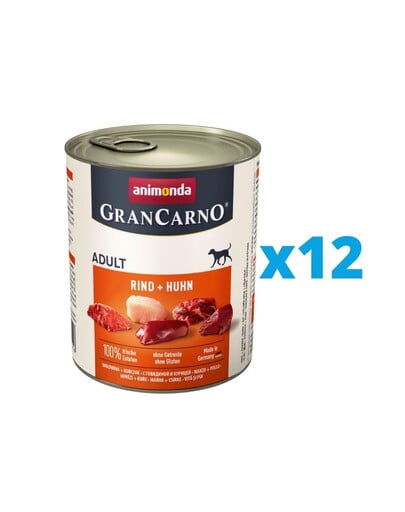 ANIMONDA GranCarno Original Adult RIND + HUHN 12 x 800 g