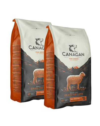 CANAGAN Dog Lamb Trockenfutter für Hunde Lammfleisch 24 kg (2 x 12 kg)