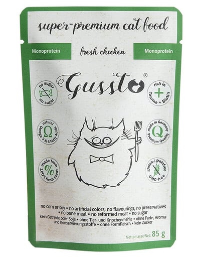 GUSSTO Cat Fresh Chicken FRISCHES HAEHNCHEN 85 g