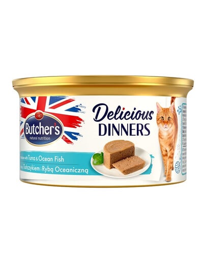 BUTCHER'S Classic Delicious Dinners mit Thunfisch und Seefischmousse 24x85 g