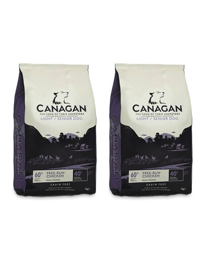 CANAGAN Dog Senior Light Free-Range Chicken 24 kg (2 x 12 kg)