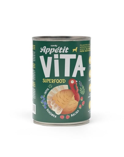 COMFY APPETIT VITA Superfood Indyk 400g Monoprotein-Hundefutter