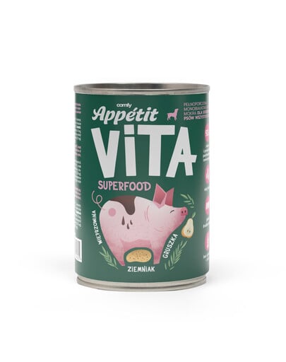 COMFY APPETIT VITA Superfood Schweinefleisch 400g Monoprotein Hundefutter