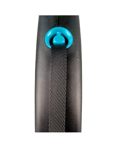 FLEXI Automatik-Leine Black Design S Gurt 5 m blau