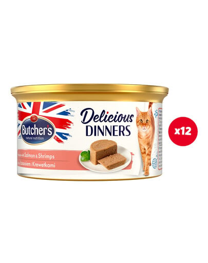 BUTCHER'S Classic Delicious Dinners mit Lachs- und Krabbenmousse 24x85 g [CLONE]