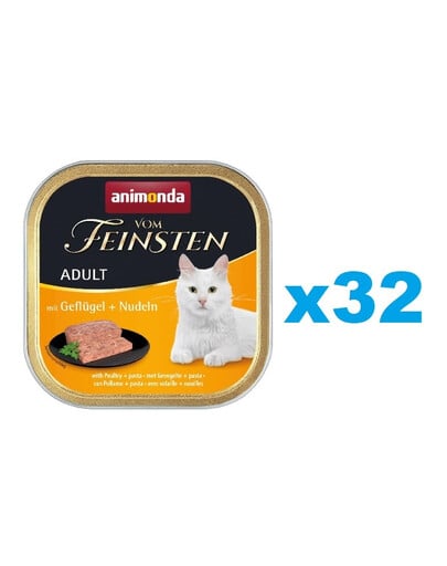 ANIMONDA Vom Feinsten Adult Geflügel und Nudeln 32x 100 g