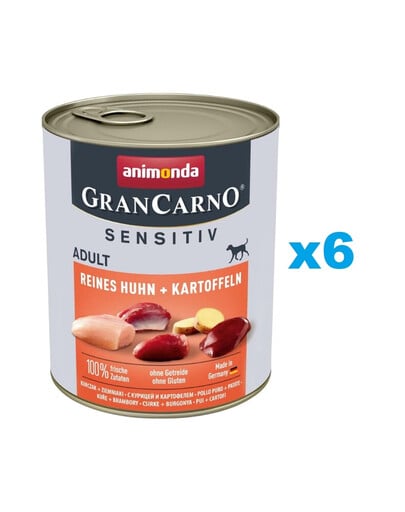 ANIMONDA Grancarno Sensitive Hähnchen mit Kartoffeln 6x 800 g