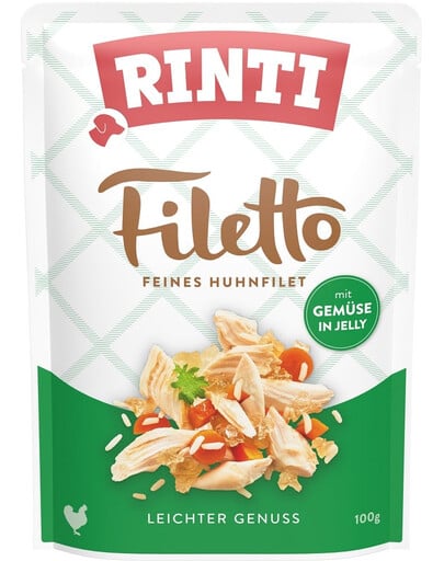 RINTI Filetto in Jelly Mix Geschmacks mit Huhn in Gelee 24x100 g